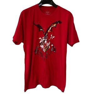 Flying Dog Women’s Unisex Red Graphic Shirt Sz L